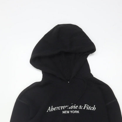 Abercrombie & Fitch Women’s Black S Logo Hooded Pullover Hoodie