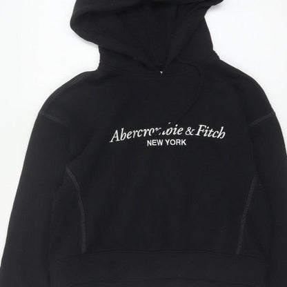 Abercrombie & Fitch Women’s Black S Logo Hooded Pullover Hoodie