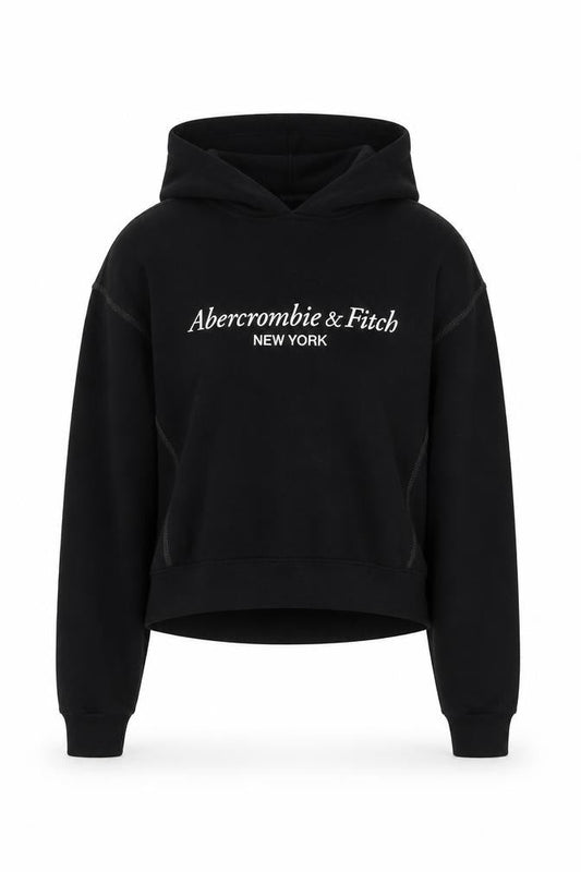 Abercrombie & Fitch Women’s Black S Logo Hooded Pullover Hoodie