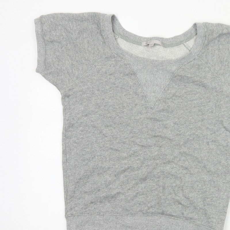 Gap Women Grey XS Basic Short Sleeve Cotton Jersey T-Shirt