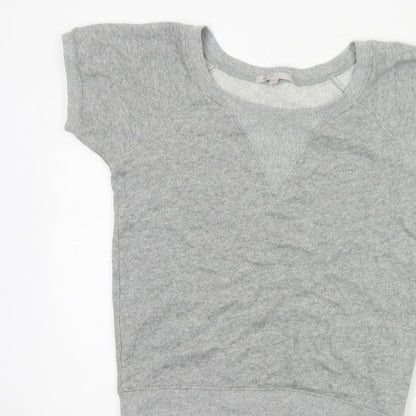 Gap Women Grey XS Basic Short Sleeve Cotton Jersey T-Shirt