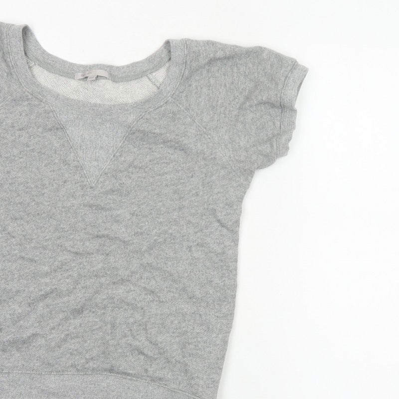 Gap Women Grey XS Basic Short Sleeve Cotton Jersey T-Shirt