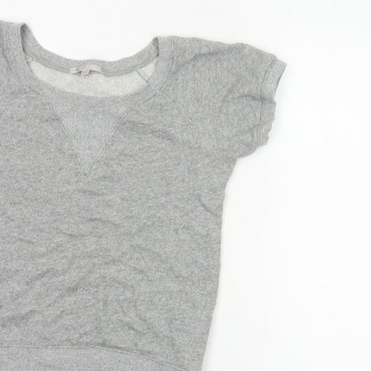 Gap Women Grey XS Basic Short Sleeve Cotton Jersey T-Shirt