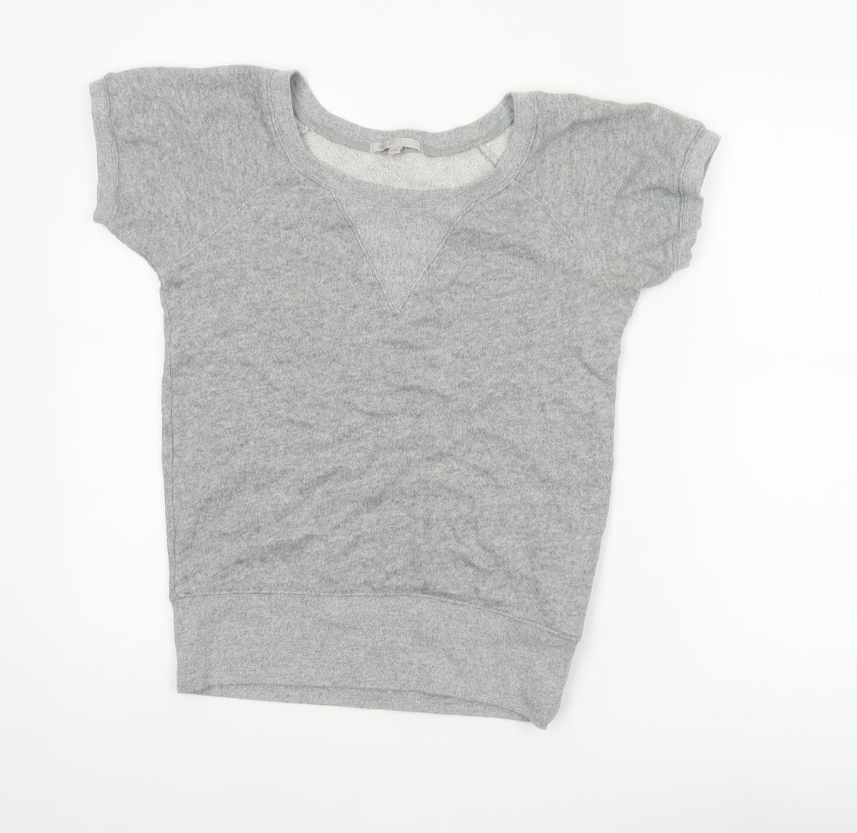 Gap Women Grey XS Basic Short Sleeve Cotton Jersey T-Shirt