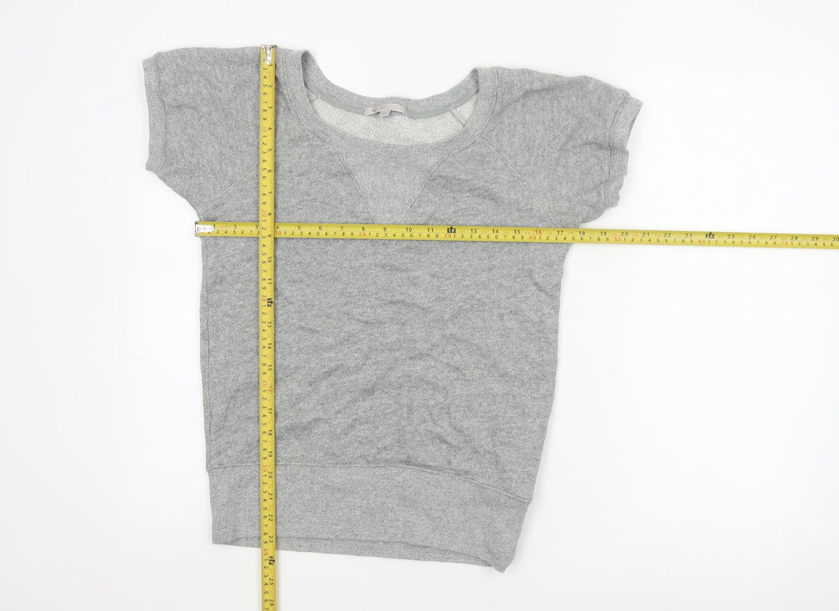 Gap Women Grey XS Basic Short Sleeve Cotton Jersey T-Shirt