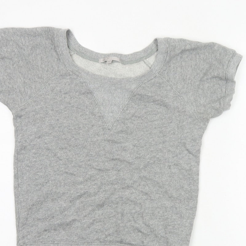 Gap Women Grey XS Basic Short Sleeve Cotton Jersey T-Shirt