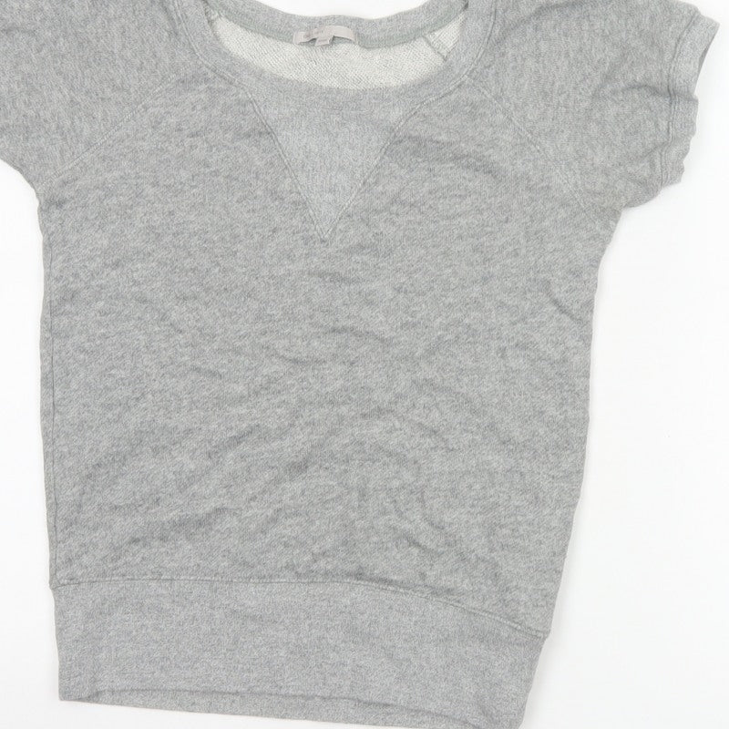 Gap Women Grey XS Basic Short Sleeve Cotton Jersey T-Shirt