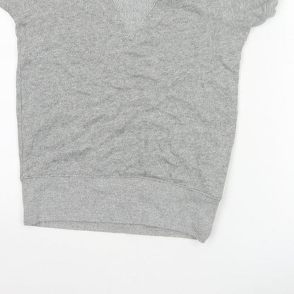 Gap Women Grey XS Basic Short Sleeve Cotton Jersey T-Shirt