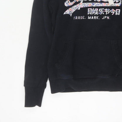 Superdry Women’s Black S Vintage Floral Logo Pullover Hoodie