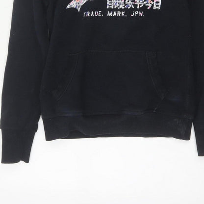 Superdry Women’s Black S Vintage Floral Logo Pullover Hoodie