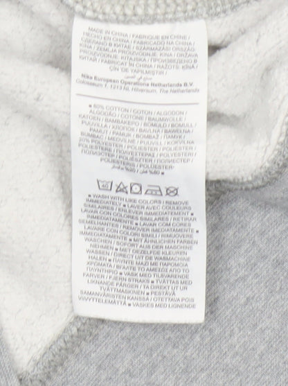 Nike Men’s Grey Small Pullover Crew Neck Logo Sweatshirt
