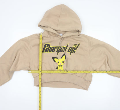 Bershka Women’s Beige M Pokémon Charged Up Pullover Hoodie