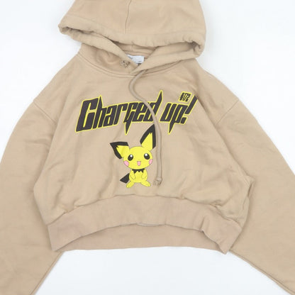 Bershka Women’s Beige M Pokémon Charged Up Pullover Hoodie