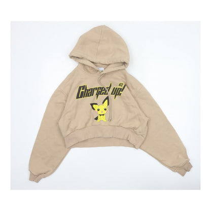 Bershka Women’s Beige M Pokémon Charged Up Pullover Hoodie