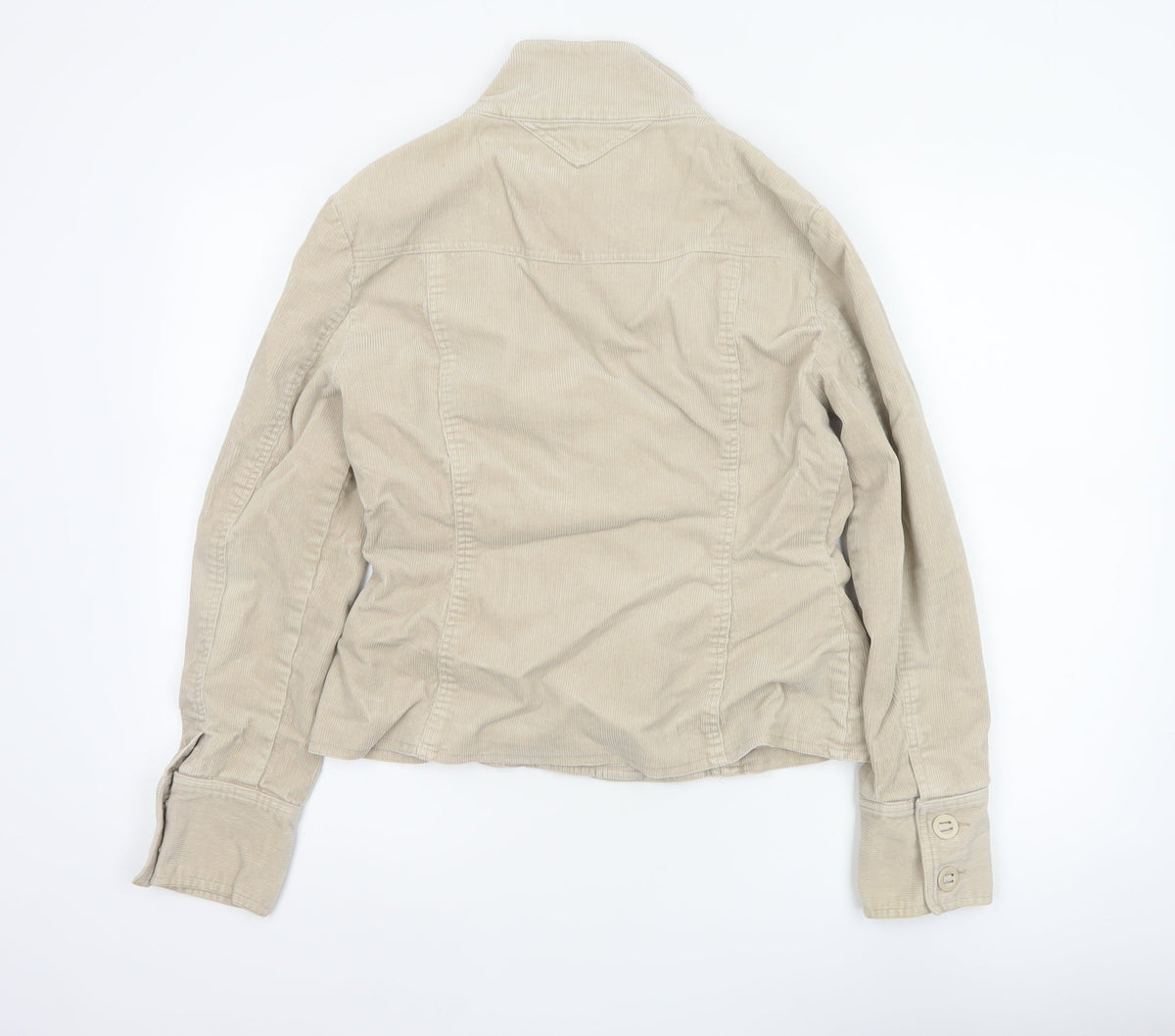 Wallis Women’s Beige UK 10 Corduroy Button Up Collared Jacket