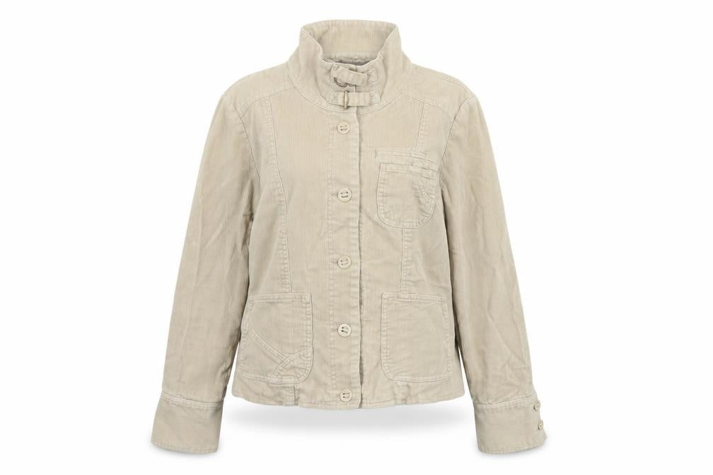 Wallis Women’s Beige UK 10 Corduroy Button Up Collared Jacket