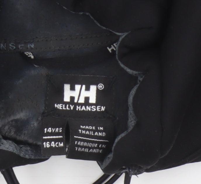 Helly Hansen Boys Black 14 Years Full Zip Softshell Hooded Hoodie 164cm