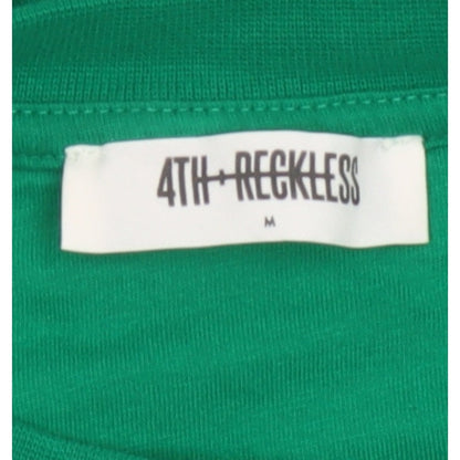 4th Reckless Men's Green M Paris Crew Neck Pullover Sweatshirt Logo