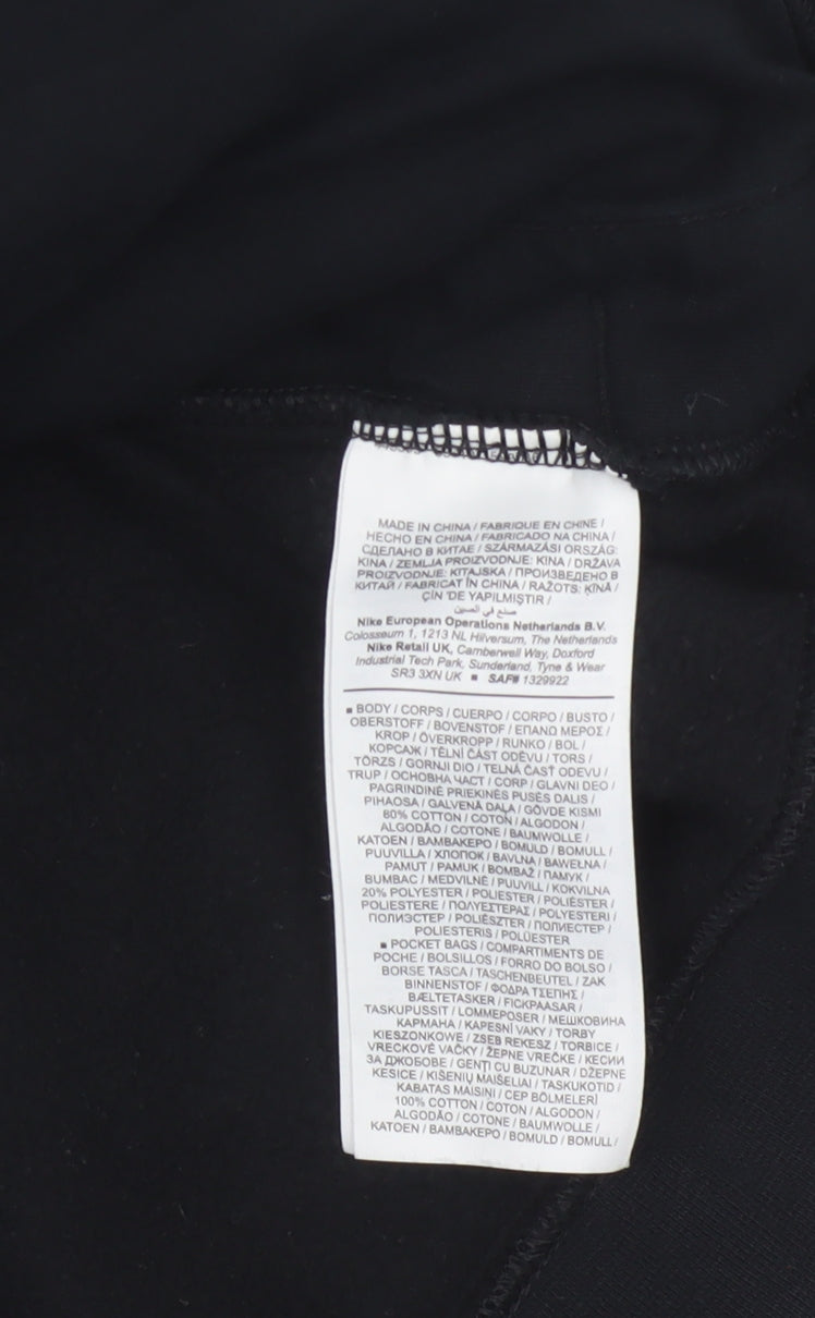 Nike Men’s Black M 1/2 Zip Pullover Sweatshirt Logo High Neck