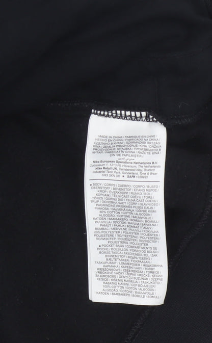 Nike Men’s Black M 1/2 Zip Pullover Sweatshirt Logo High Neck