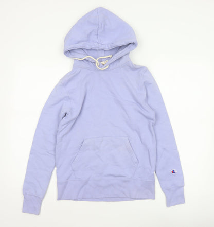 Champion Women’s Purple Small Pullover Hoodie Logo Pocket Drawstring