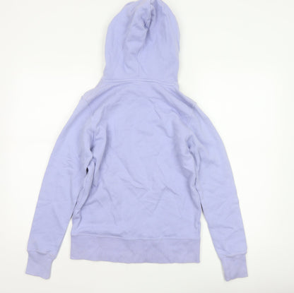 Champion Women’s Purple Small Pullover Hoodie Logo Pocket Drawstring