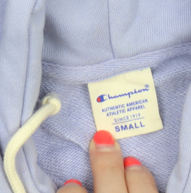 Champion Women’s Purple Small Pullover Hoodie Logo Pocket Drawstring