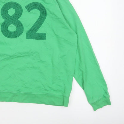 Next Women’s Green L 16 Sweatshirt 82 Embroidered Raglan Crew Neck