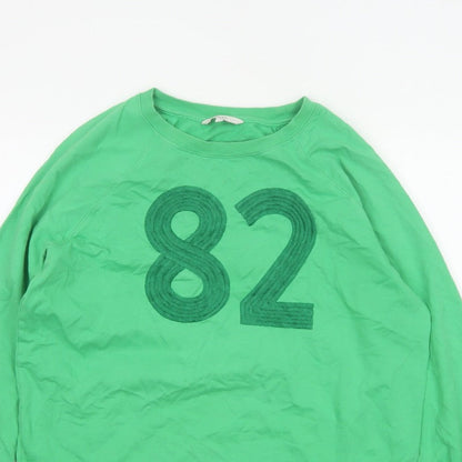 Next Women’s Green L 16 Sweatshirt 82 Embroidered Raglan Crew Neck