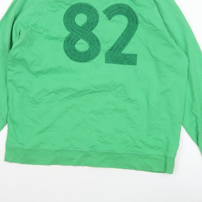 Next Women’s Green L 16 Sweatshirt 82 Embroidered Raglan Crew Neck