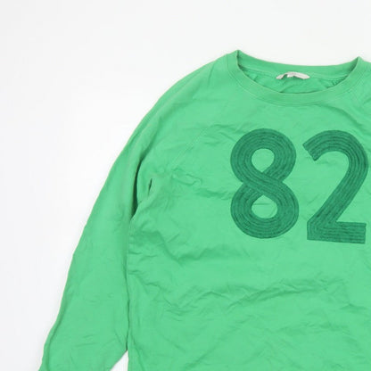 Next Women’s Green L 16 Sweatshirt 82 Embroidered Raglan Crew Neck