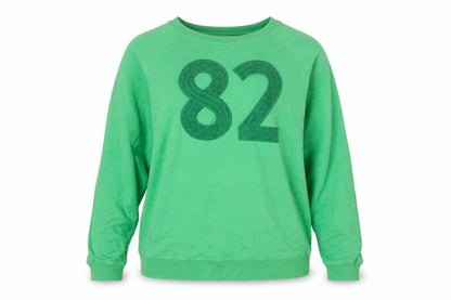 Next Women’s Green L 16 Sweatshirt 82 Embroidered Raglan Crew Neck