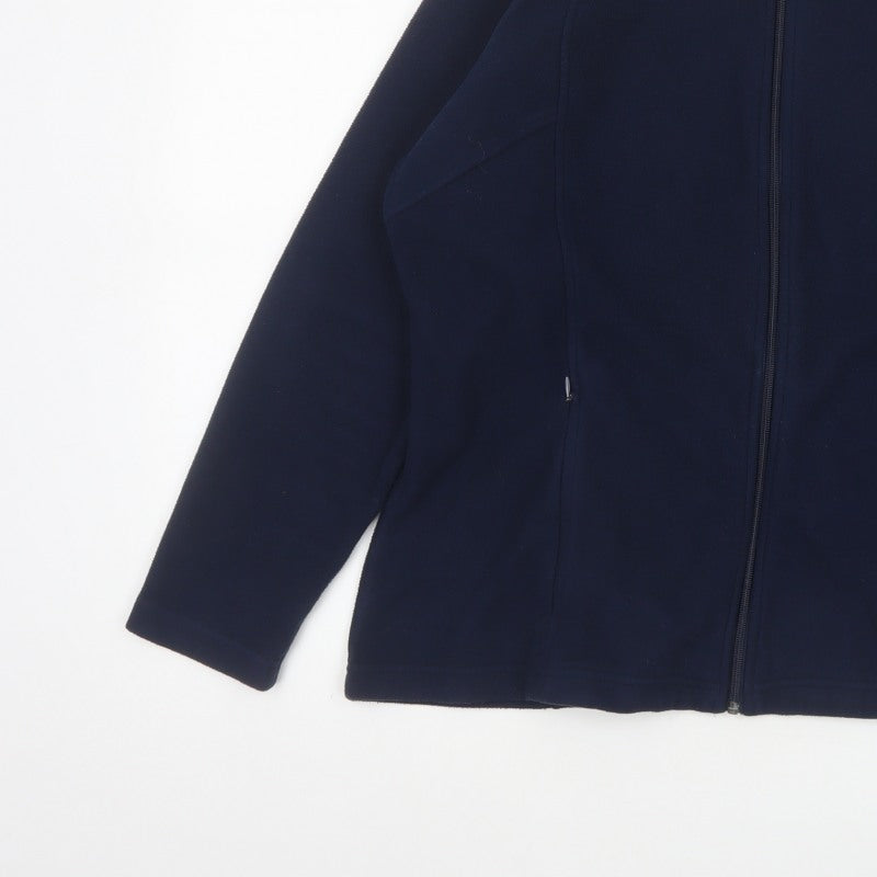 Marks and Spencer Women’s Navy UK 18 Fleece Full Zip Jacket Pockets