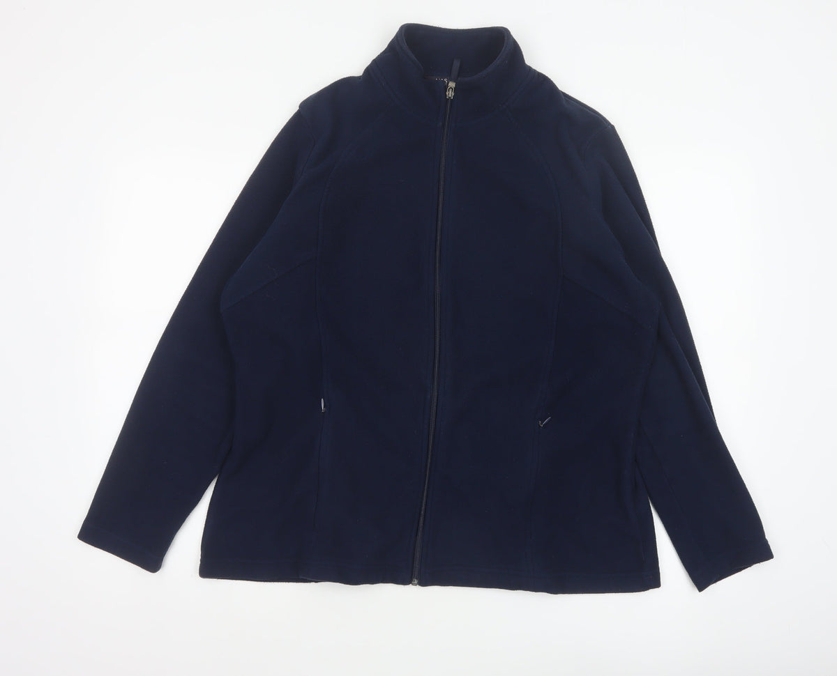 Marks and Spencer Women’s Navy UK 18 Fleece Full Zip Jacket Pockets