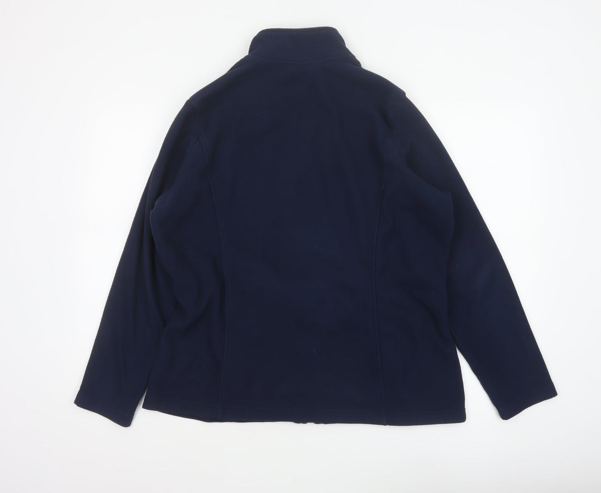 Marks and Spencer Women’s Navy UK 18 Fleece Full Zip Jacket Pockets