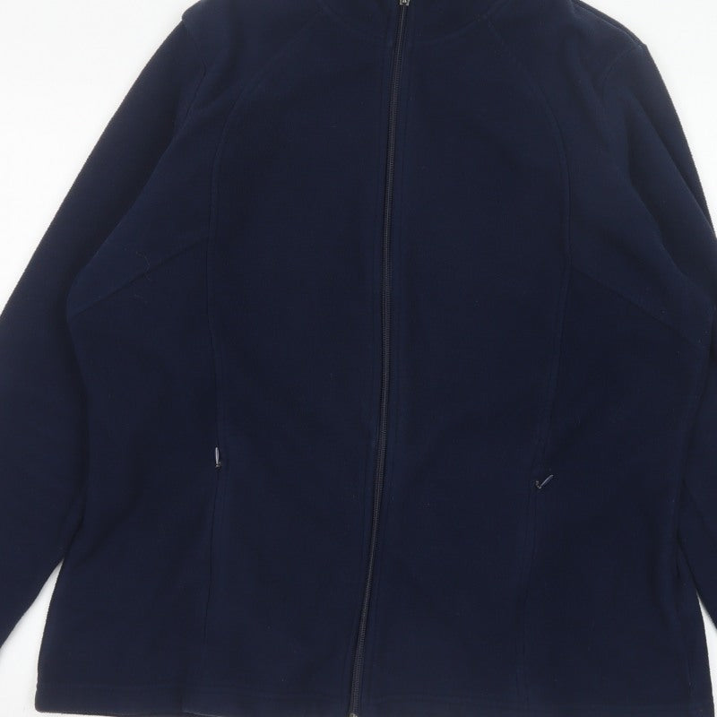 Marks and Spencer Women’s Navy UK 18 Fleece Full Zip Jacket Pockets