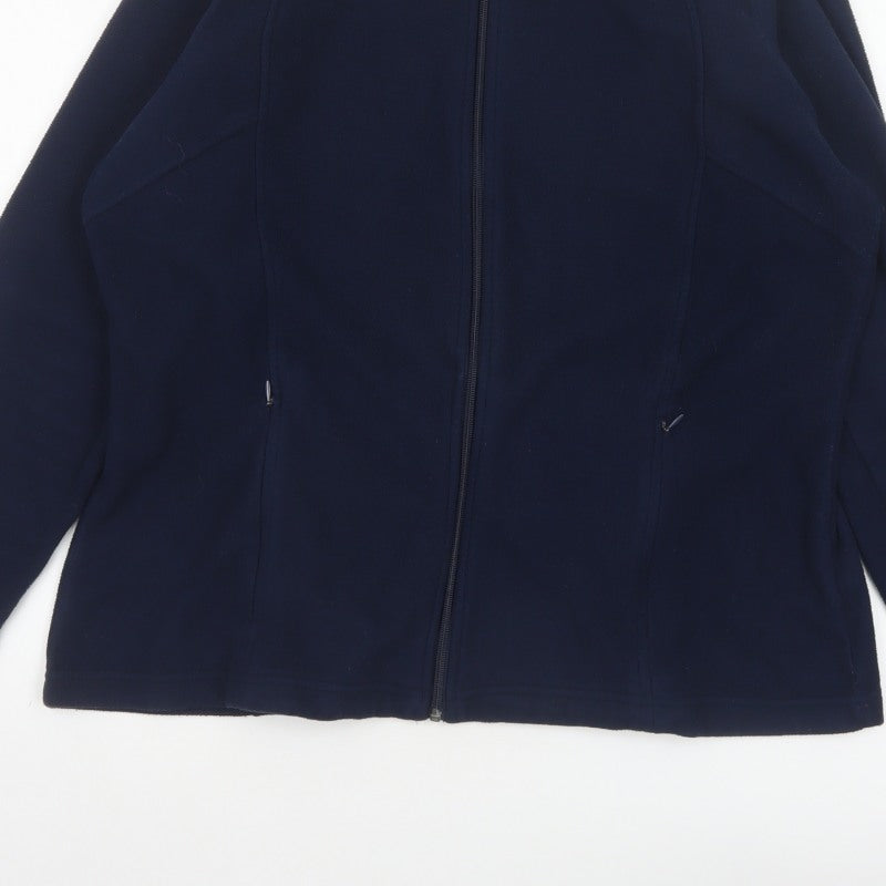 Marks and Spencer Women’s Navy UK 18 Fleece Full Zip Jacket Pockets