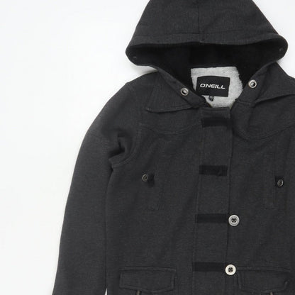 O'Neill Women’s Black Size 12 Hooded Full Zip Fleece Sweatshirt Jacket