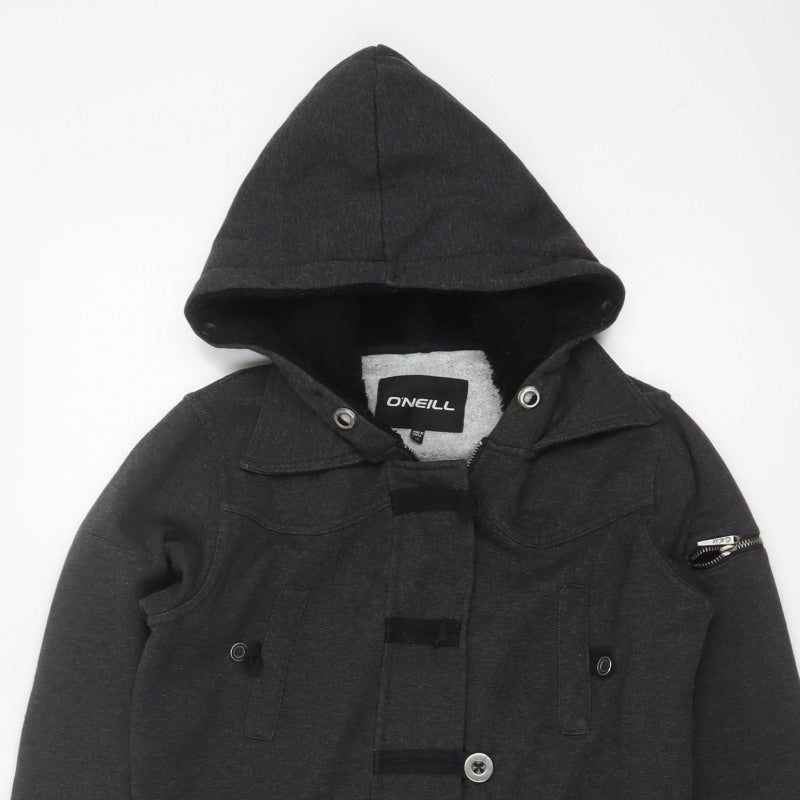 O'Neill Women’s Black Size 12 Hooded Full Zip Fleece Sweatshirt Jacket