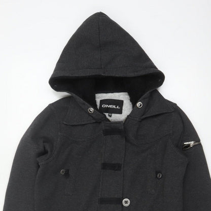O'Neill Women’s Black Size 12 Hooded Full Zip Fleece Sweatshirt Jacket