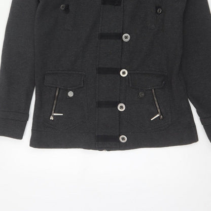 O'Neill Women’s Black Size 12 Hooded Full Zip Fleece Sweatshirt Jacket