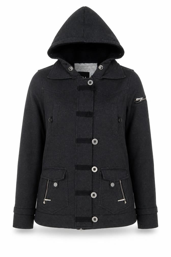 O'Neill Women’s Black Size 12 Hooded Full Zip Fleece Sweatshirt Jacket