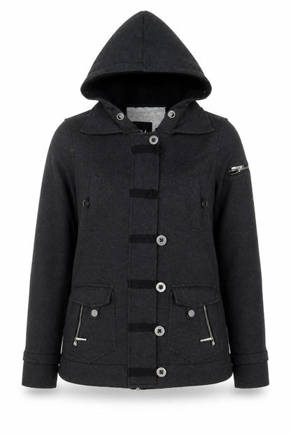 O'Neill Women’s Black Size 12 Hooded Full Zip Fleece Sweatshirt Jacket