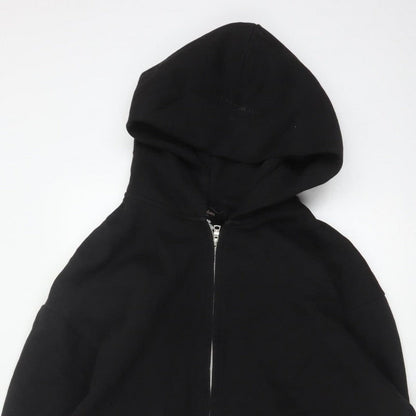 River Island Men’s Black XL Full Zip Hooded Cotton Blend Hoodie