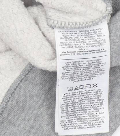 Nike Women’s Grey M Logo Crew Neck Pullover Sweatshirt Fleece