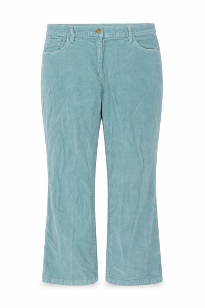 Cotton Traders Women Blue Corduroy Bootcut Trousers Size 16