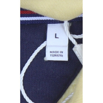 GANT Men’s Yellow L Pullover Hoodie Logo Drawstring Cotton Blend