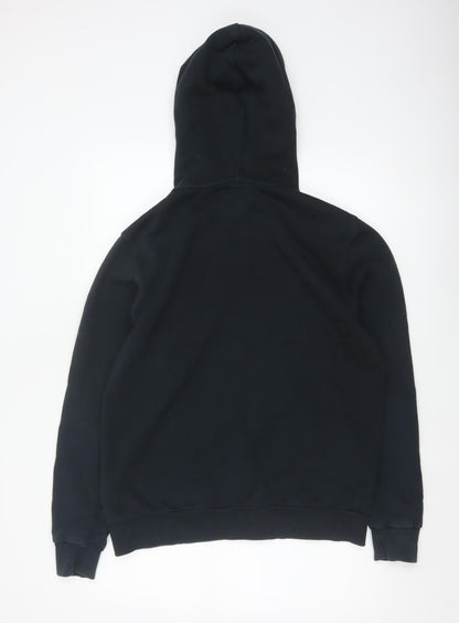 Converse Men’s Black S Full Zip Logo Hooded Fleece Hoodie