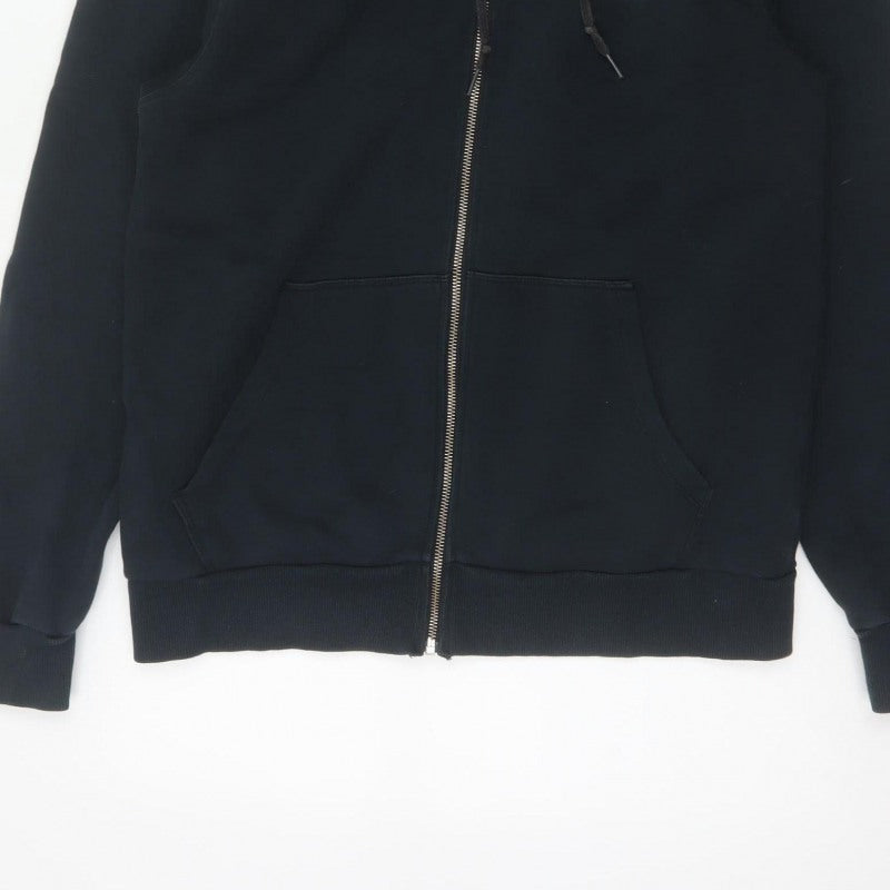 Converse Men’s Black S Full Zip Logo Hooded Fleece Hoodie