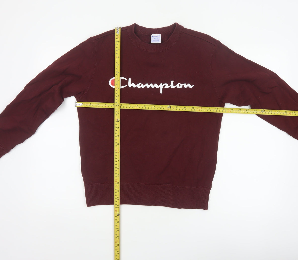 Champion Women Brown S Pullover Sweatshirt Logo Crew Neck